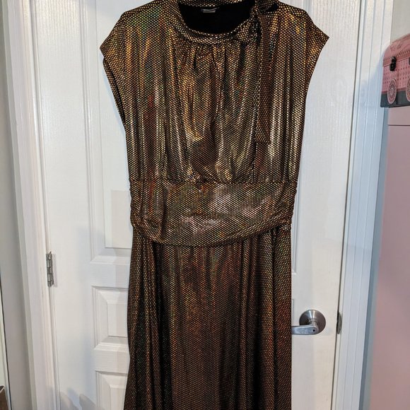 Retrolicious Gold Star Bombshell Retro Dress 1X - Picture 2 of 3